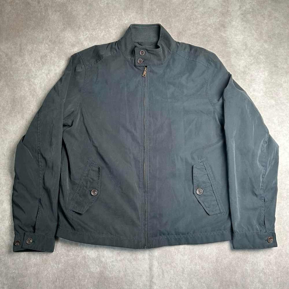 John Lewis Mens Wallace Shower Residents Harrington Jacket Large Navy Blue Zip